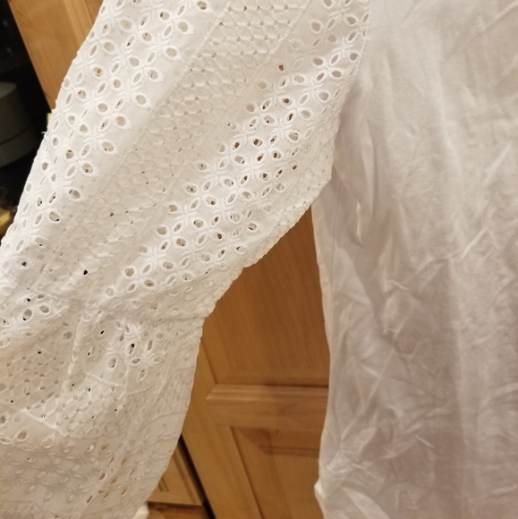 Isaac Mizrahi Elbow Sleeve Knit-to-Woven Tunic M - Picture 4 of 7